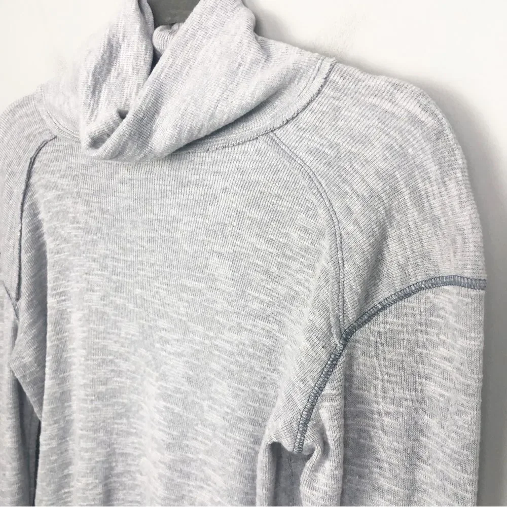 FREE PEOPLE | WE THE FREE Splitback Gray Pullover Turtleneck Top Women’s Size XS
